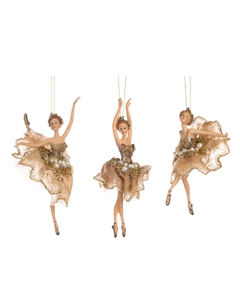 Подвеска Балерина, жемчуг/кремовый/золото, 3 вида в ассортименте, 17 см Goodwill