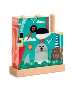 Кубики пазл "В море" Djeco