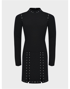 Платье с квадратными клепками, черное Twinset