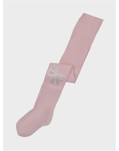 Колготки с бантом из стразов, розовые Story loris