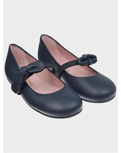 Темно-синие туфли с бантами Pretty ballerinas