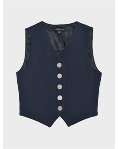 Жилет в рубчик на пуговицах, синий Dan maralex