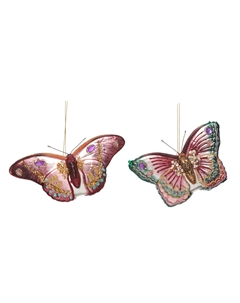 Подвеска Бабочка с орнаментом, розовый, 2 вида в ассортименте, 12,5 см Goodwill