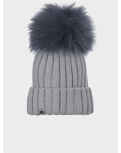 Серая шерстяная шапка с помпоном Joli bebe