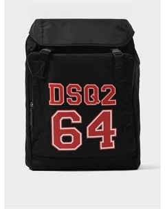 Рюкзак с красным лого, черный Dsquared2
