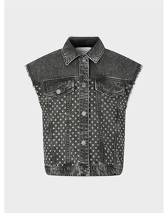 Джинсовый жилет со стразами Marc jacobs