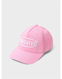 Бейсболка с белым лого, розовая Dsquared2
