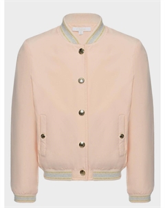 Куртка-бомбер на клепках и логотипом, светло-розовая Chloe
