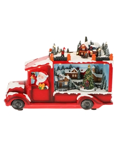 Новогодний сувенир "Фургон" LED с адаптером, 30x10,5x22 см Timstor