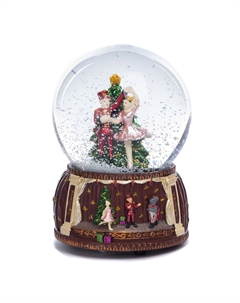Новогодний сувенир Снежный Шар Балерина и Щелкунчик, музыка, анимация, 14,5 см Goodwill
