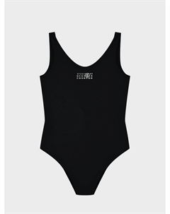 Купальник с белым лого, черный Mm6