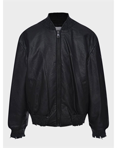 Куртка-бомбер на молнии из эко-кожи Msgm