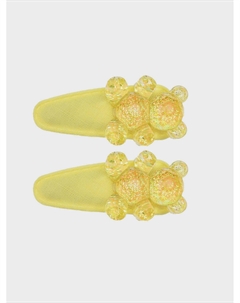 Набор желтых мини-заколок с мишкой, 2 шт Rena chris