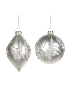 Шар 3D с жемчужинами, 10 см, серебро, 2 вида Goodwill