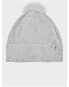 Шапка с помпоном и стразами, серая Il trenino