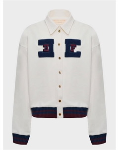 Куртка на золотых кнопках с махровым лого Elisabetta franchi