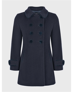 Синее двубортное пальто Dal lago