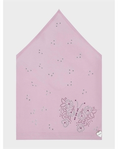 Розовая косынка с бабочкой из стразов Il trenino