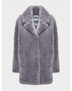 Укороченная шуба из овчины, серая Ploomlé