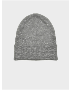 Шапка со стразами, серая Regina