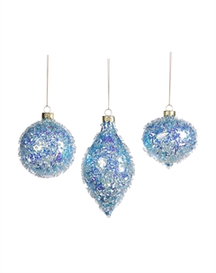 Шар "JEWEL", 8 см, голубой, 3 вида Goodwill