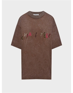 Футболка с винтажным эффектом и вышивкой Masterpeace