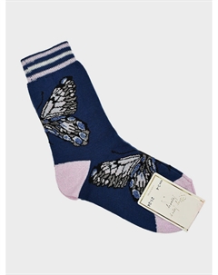 Носки с принтом "бабочки", синие Story loris