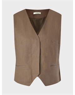 Жилет костюмный льняной, коричневый Panicale