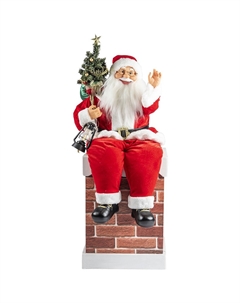 Новогодний сувенир "Санта на дымоходе" Timstor