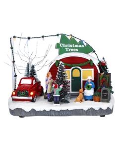 Новогодний сувенир Елочный магазин, LED музыка, 22x14x16 см Timstor