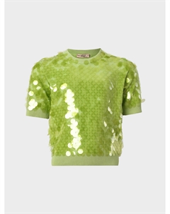 Джемпер в крупную пайетку, салатовый No21