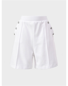 Шорты с пуговицами на карманах, белые Balmain