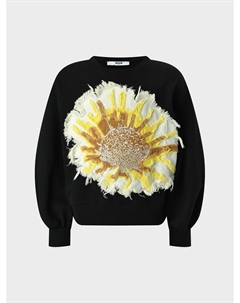 Свитшот с крупным подсолнухом на груди Msgm