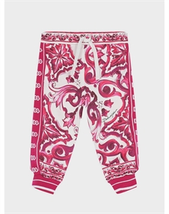 Спортивные брюки с принтом "майолика" Dolce&gabbana