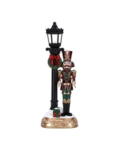 Фигурка Щелкунчик, бордо, LED, 12,5x10x35 см Timstor