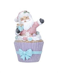 Новогодний сувенир "Имбирный пряничный капкейк с Сантой" Timstor
