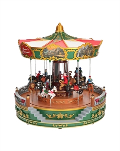 Новогодний сувенир Карусель, LED анимация, адаптер, 30х30х35 см Timstor