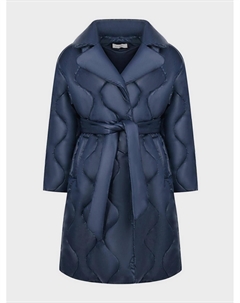 Стеганое пальто с поясом Monnalisa