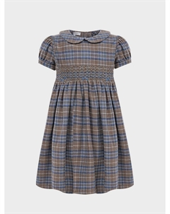 Платье в клетку с вышивкой на поясе Mariella ferrari