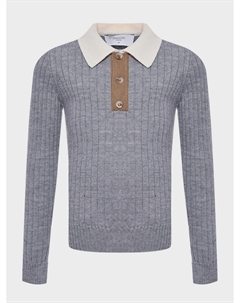 Джемпер с воротником-поло, серый Paade mode