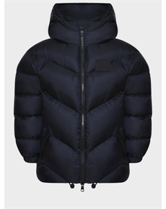 Стеганая куртка с лого в тон Elisabetta franchi