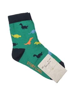 Зеленые носки с принтом "динозавры" Story loris