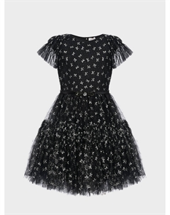 Платье с серебристыми бантами Monnalisa