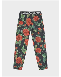 Спортивные брюки с принтом "розы" Dolce&gabbana