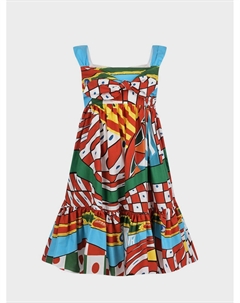 Платье с принтом "carretto" Dolce&gabbana