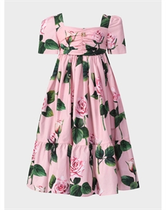 Платье с цветочным принтом Dolce&gabbana