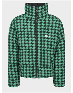 Зеленая куртка с принтом "гусиная лапка" Msgm