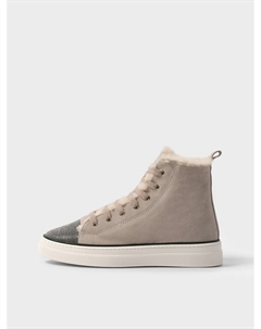 Кеды высокие с меховой подкладкой Brunello cucinelli