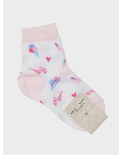 Носки с принтом "мороженое", белые Story loris