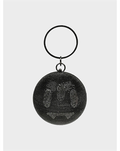 Круглая сумка в стразах, черная Barrow